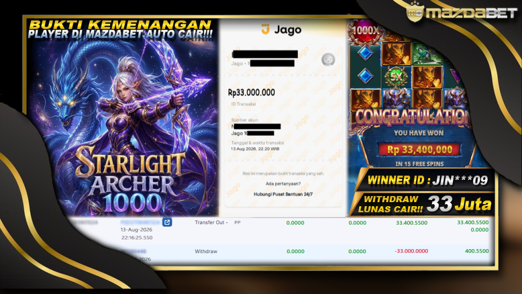 bukti jackpot