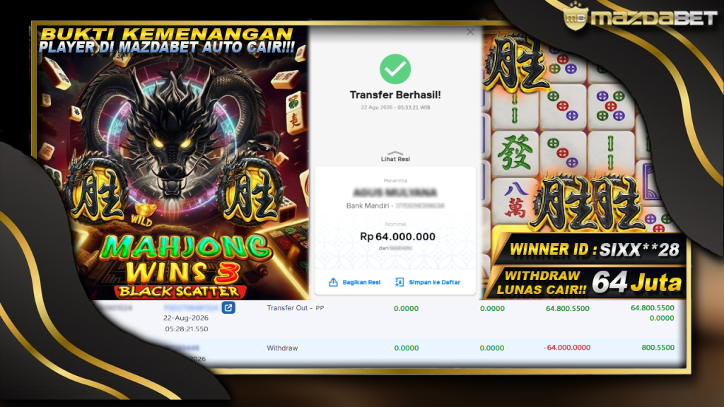 bukti jackpot