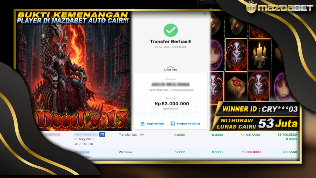bukti jackpot