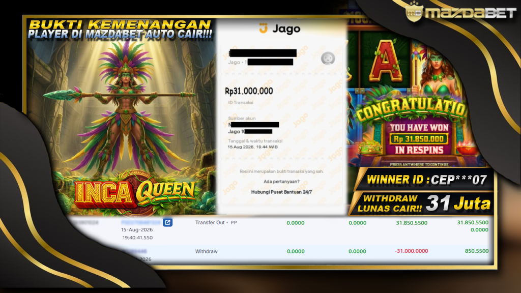 bukti jackpot